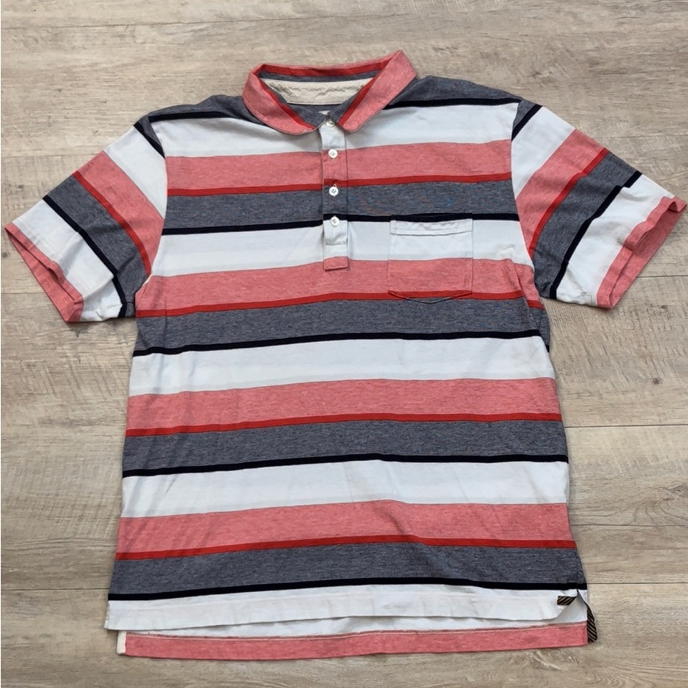 Billy Reid Cotton Short Sleeve Polo Shirt Size XL